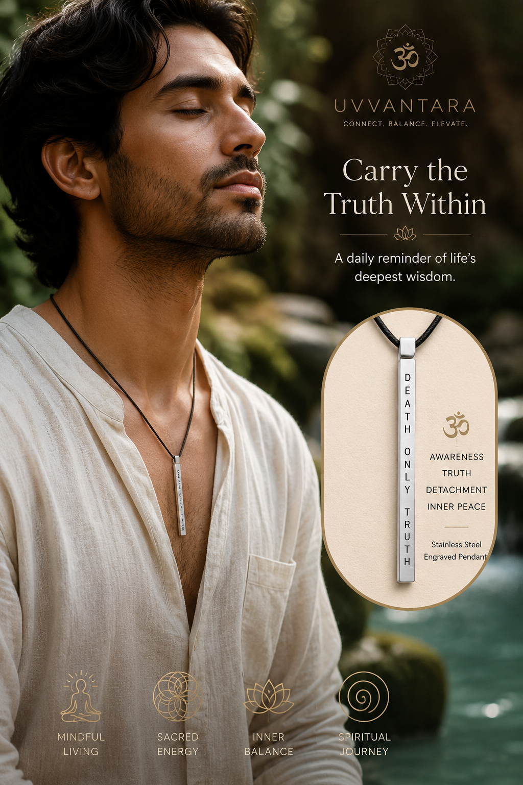 Bar pendant- Death Only Truth