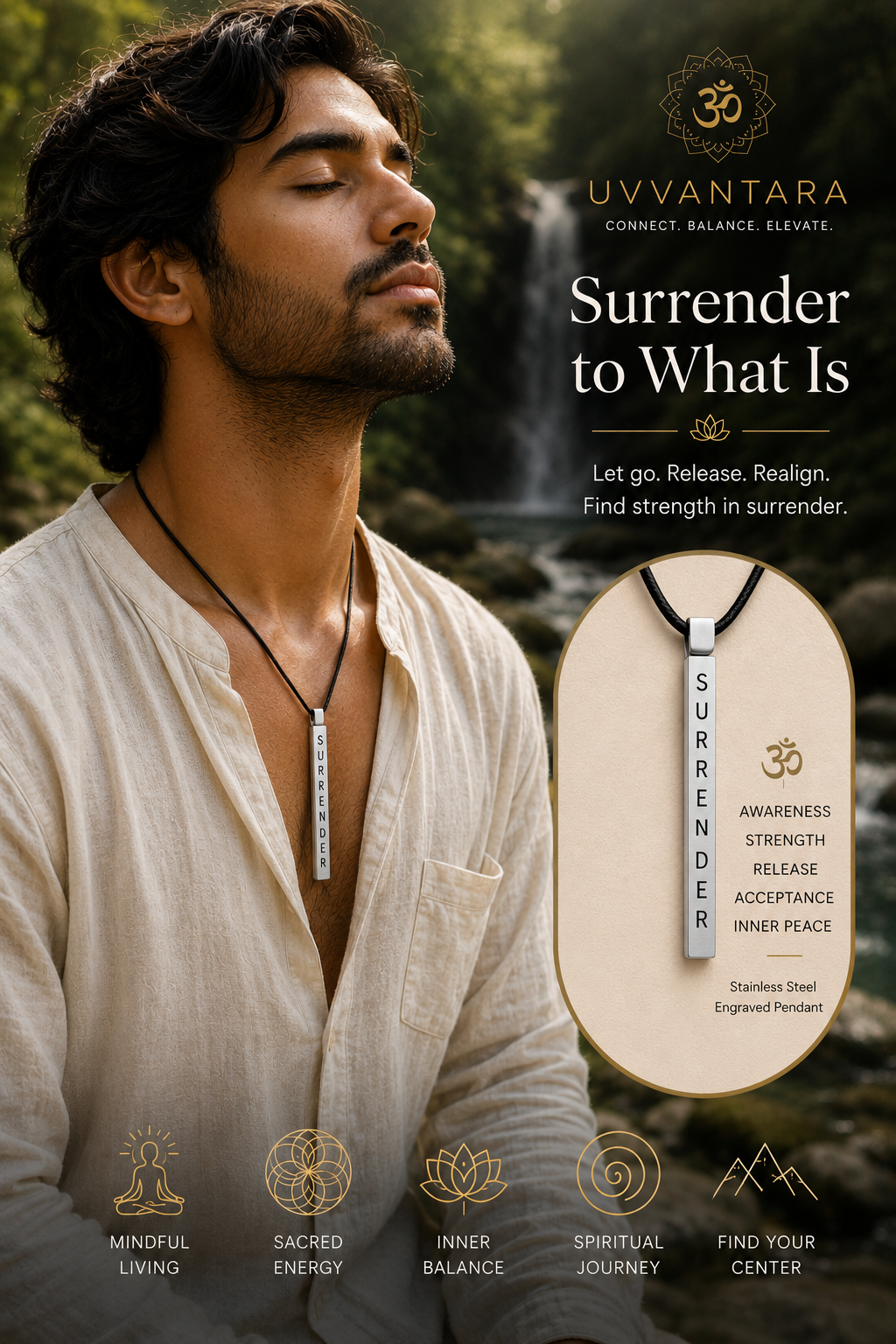 Bar pendant- Surrender
