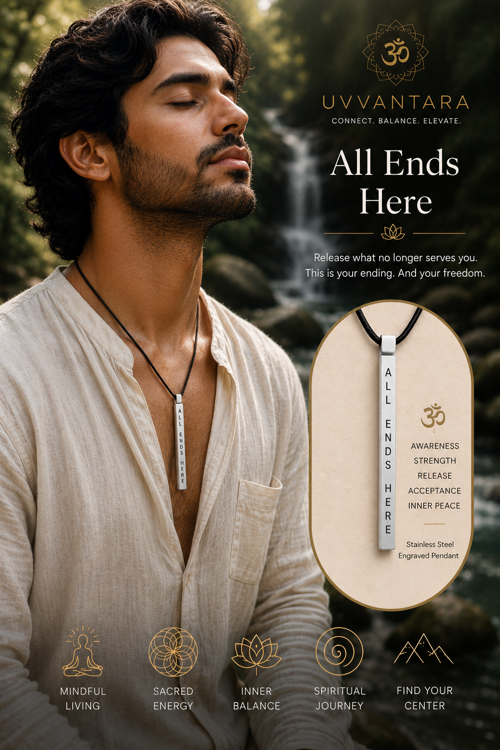 Bar pendant- All Ends Here